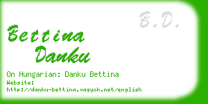 bettina danku business card